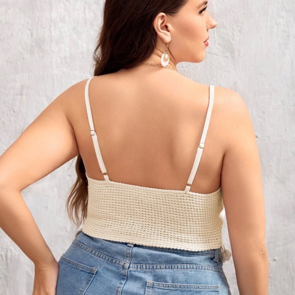 Cream Knit Women's Top - Picture 2 of 4